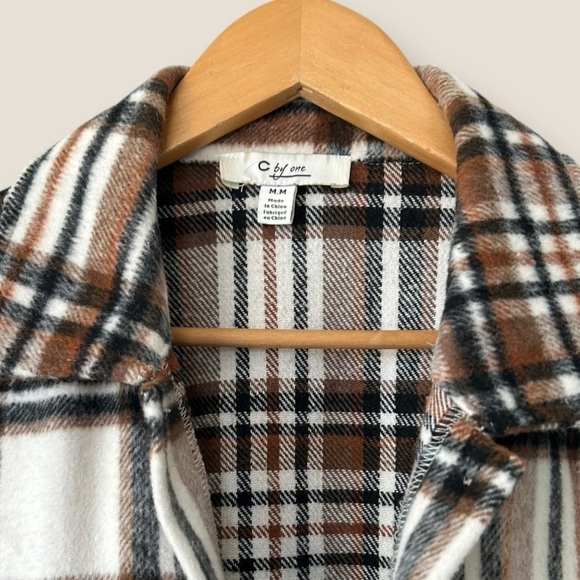 C By One Plaid Buttoned Vest - Picture 3 of 10